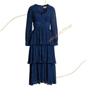 Mila MAE Ruffle Long Sleeve Midi Dress